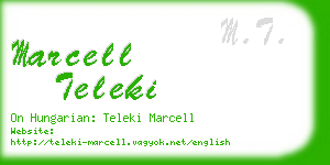 marcell teleki business card